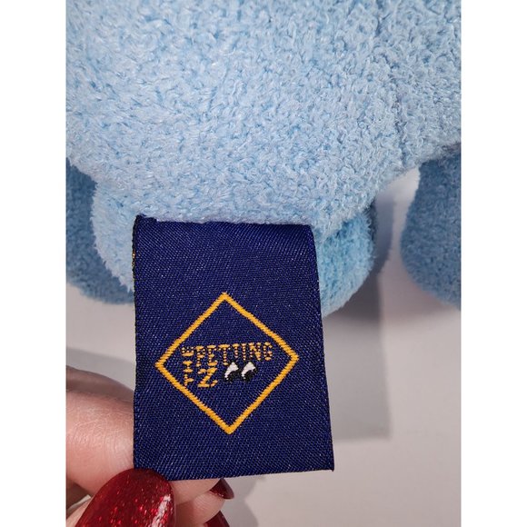 Vtg The Petting Zoo Aquamarine March Teddy Bear Plush Stuffed Animal PVC Pellets - Picture 4 of 8